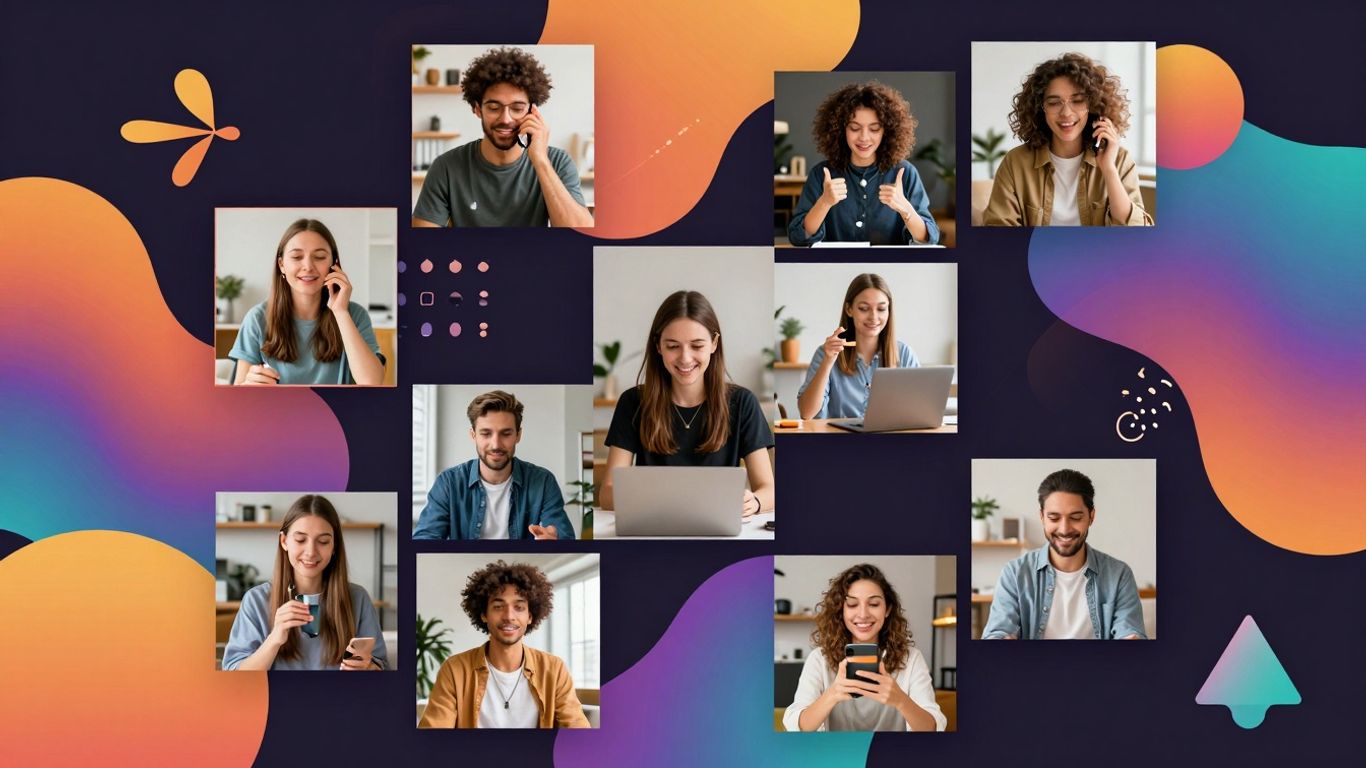 Social media video creation app interface