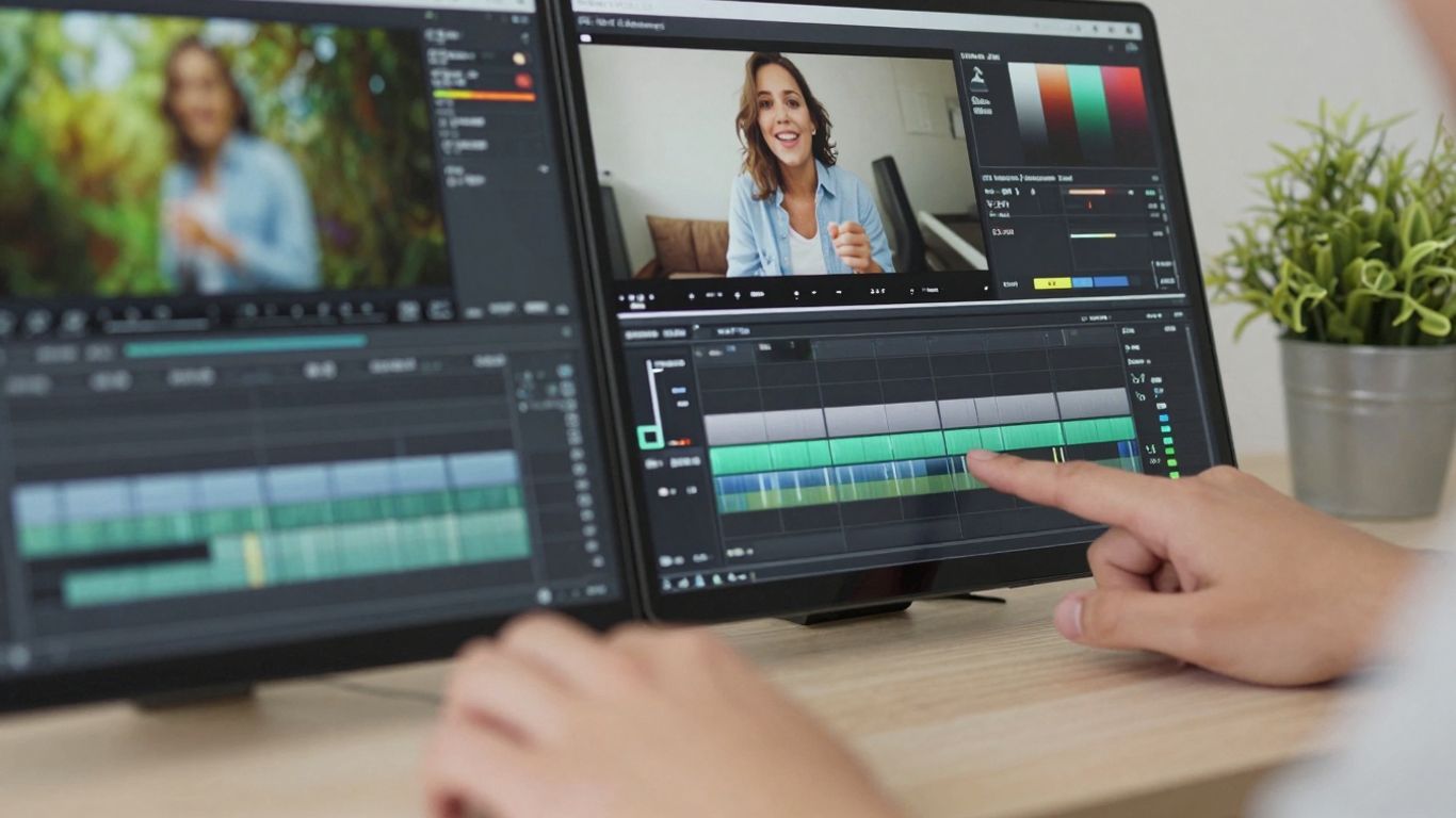 Highlight reel creation process with energetic visuals.