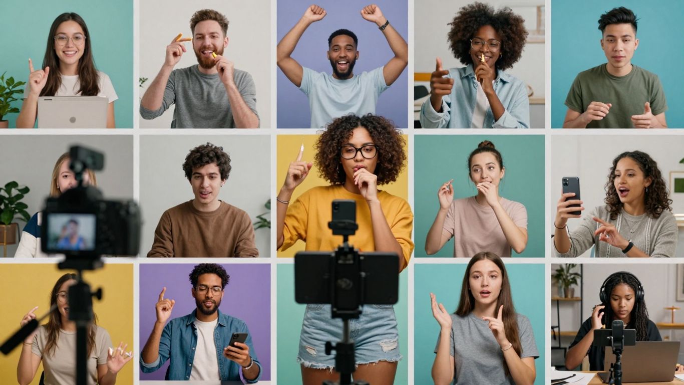 People creating and enjoying short-form videos.