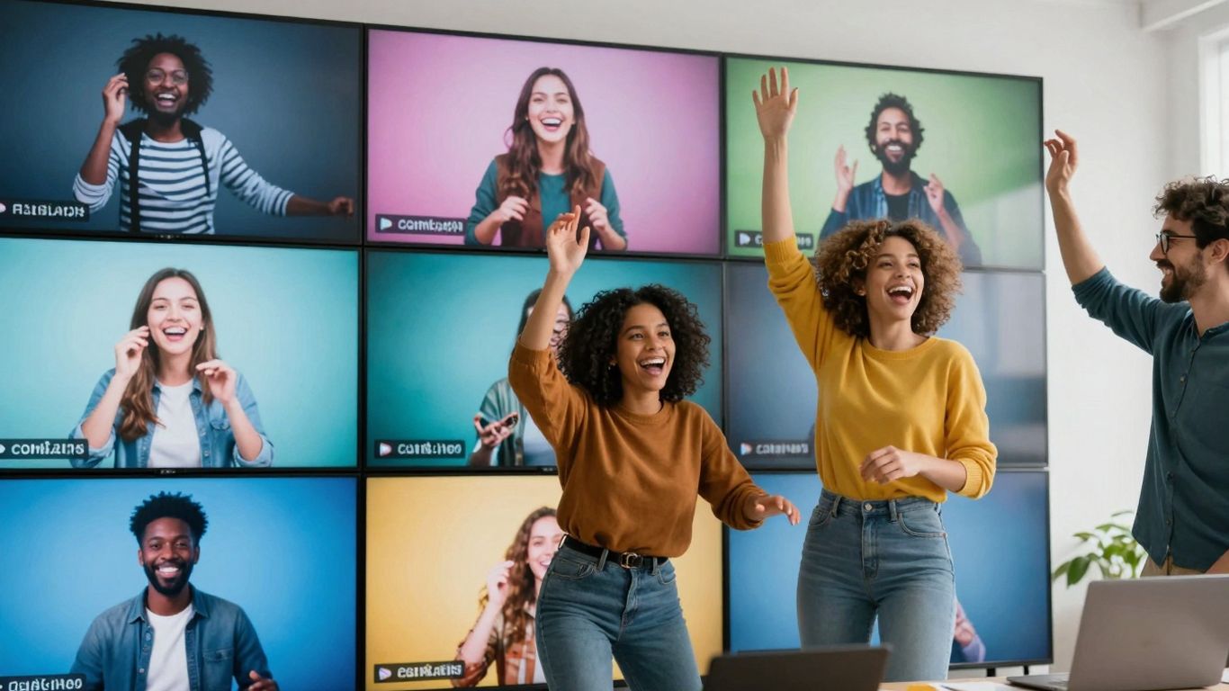 People creating and enjoying dynamic video reels.