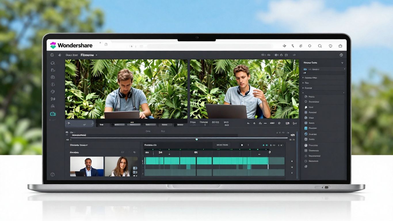 Wondershare Filmora video editing software interface