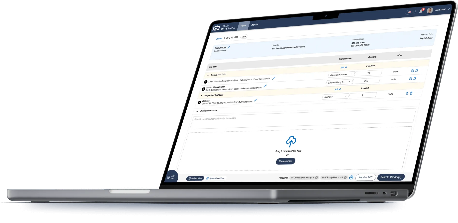 Request quotes from multiple vendors by pasting your bill of materials.