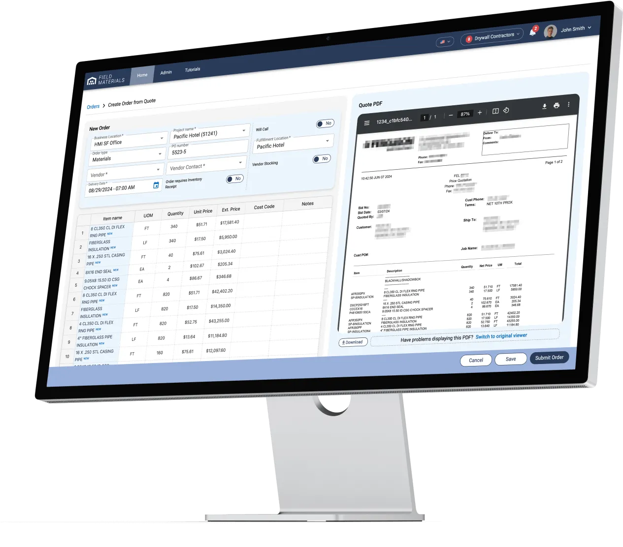 Use AI to itemize a PO from a vendor quote PDF in seconds