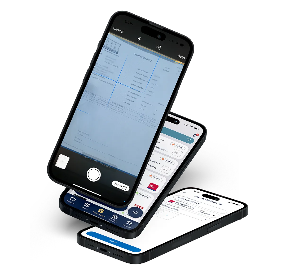 Field staff use Field Materials mobile app to snap photos of delivery slips