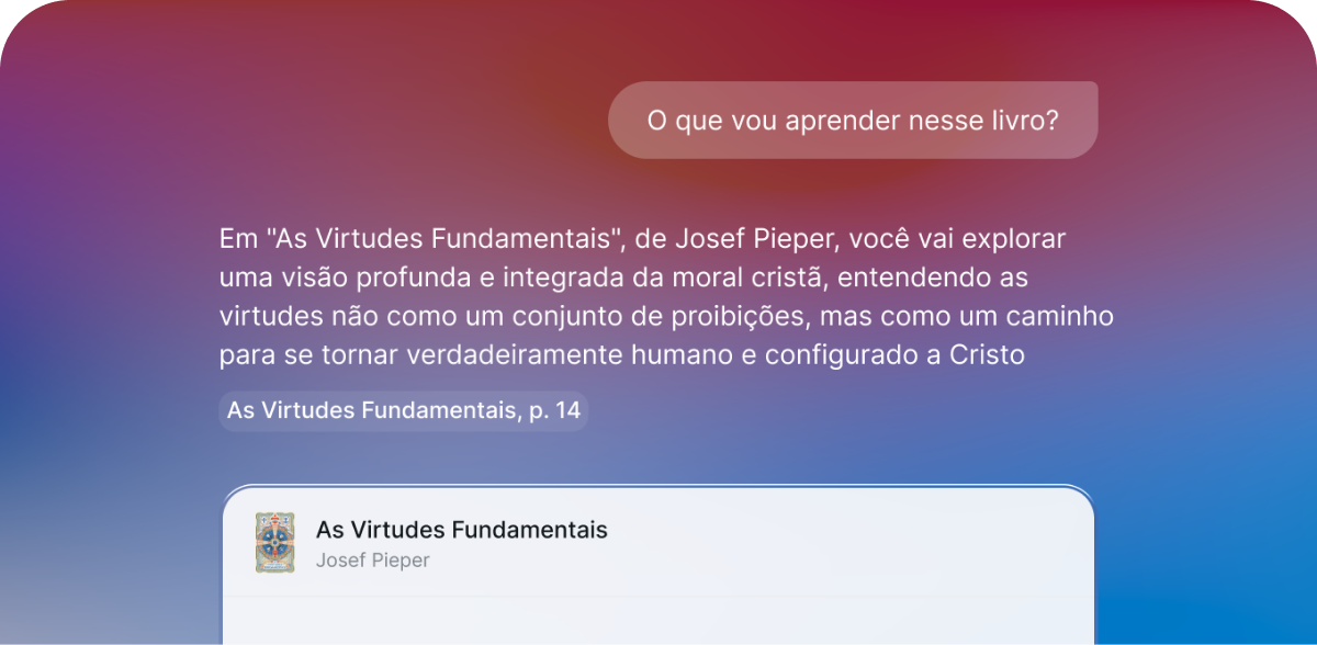 Conversa com a Via, assistente de IA, sobre um livro do acervo