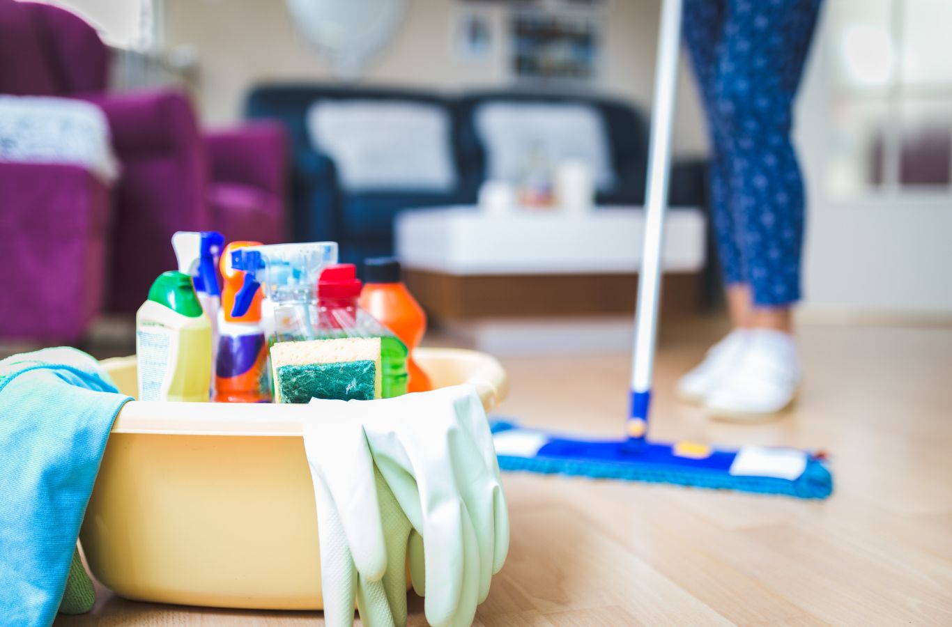 A Red Rover Cleaning professional providing house cleaning services in Franklin County, OH, showcasing why we stand out locally. House Cleaning Services near me.