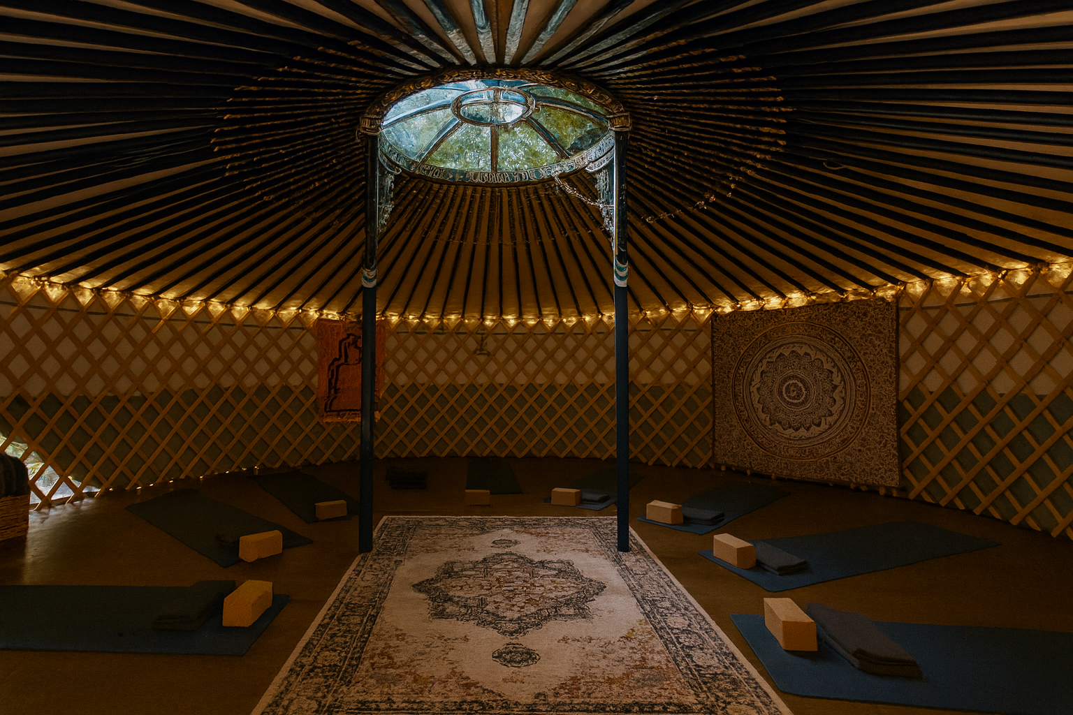 Yoga studio yurt