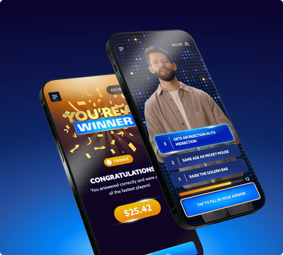 Screenshot from The Voice second screen app