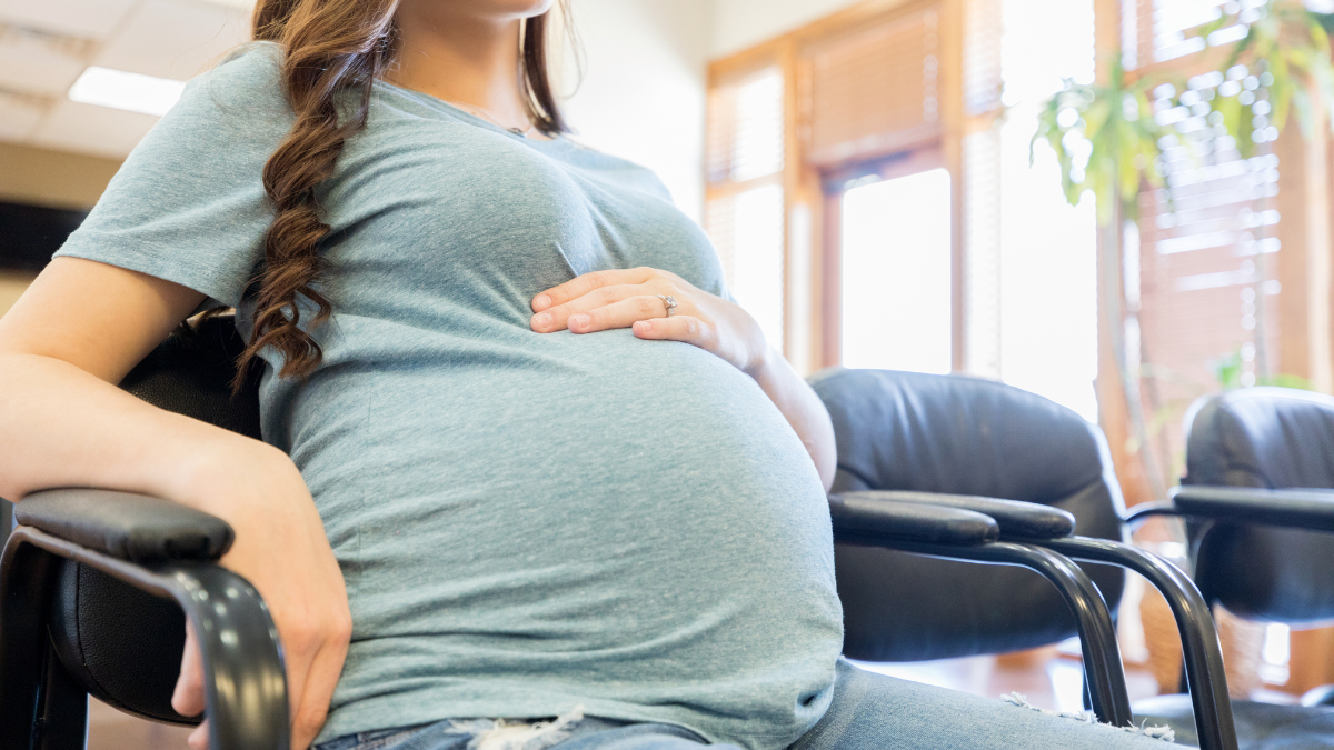 A picture of a pregnant lady.