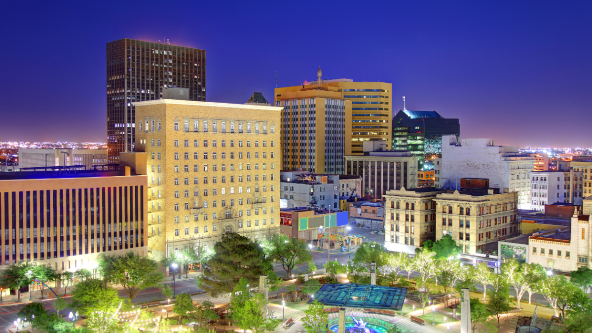 A picture of El Paso Downtown in Texas. 