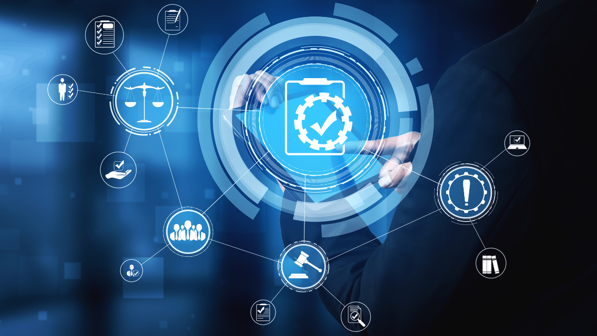 An image of futuristic tech insurance policy.