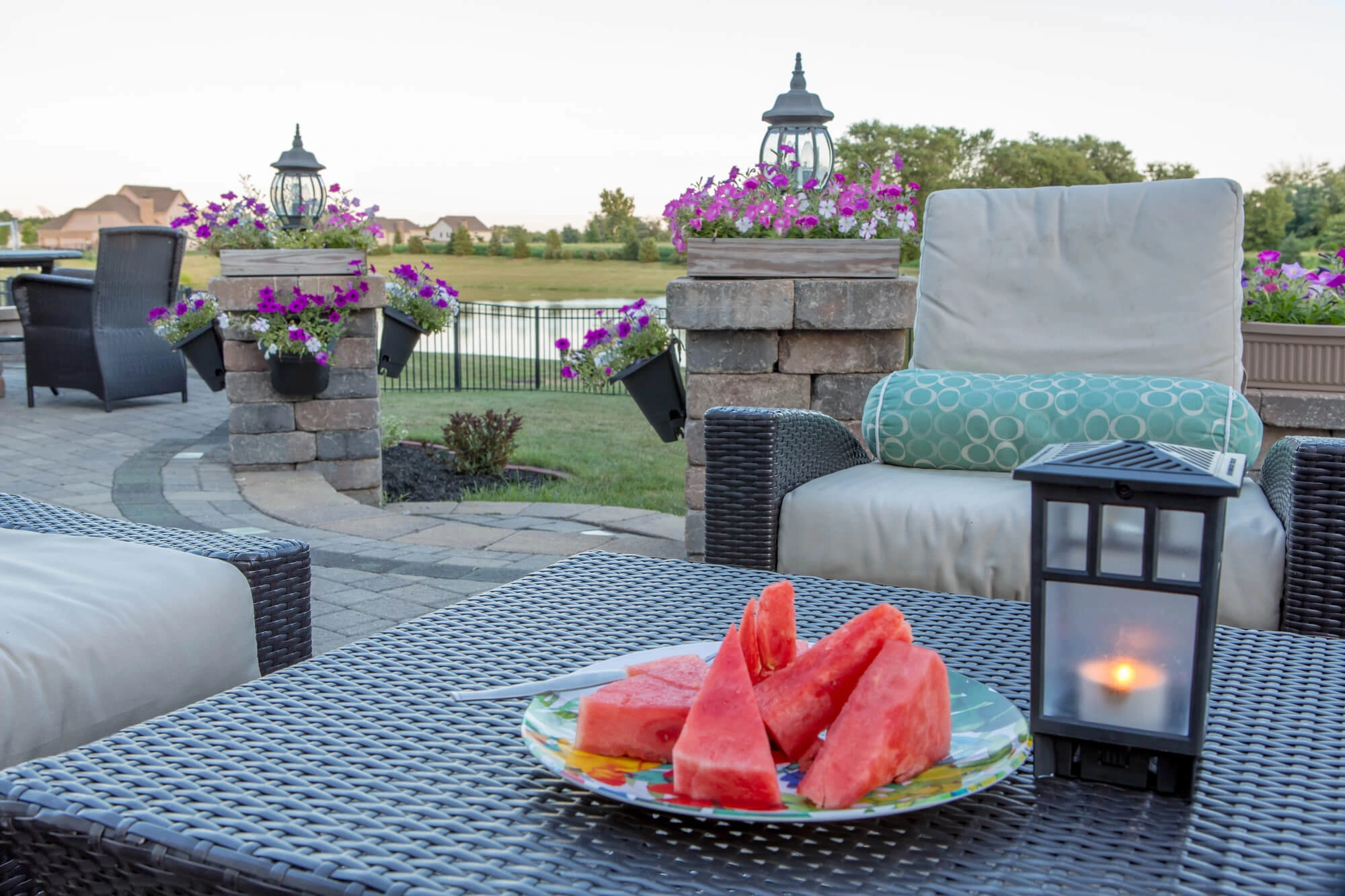beautiful patio with outdoor dining furniture Palm Beach