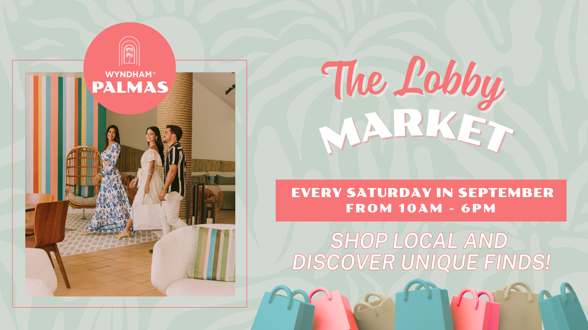 The Lobby Market from 10AM - 6PM Saturday August 22 and Saturday August 29th. Shop Local and Discover unique finds!