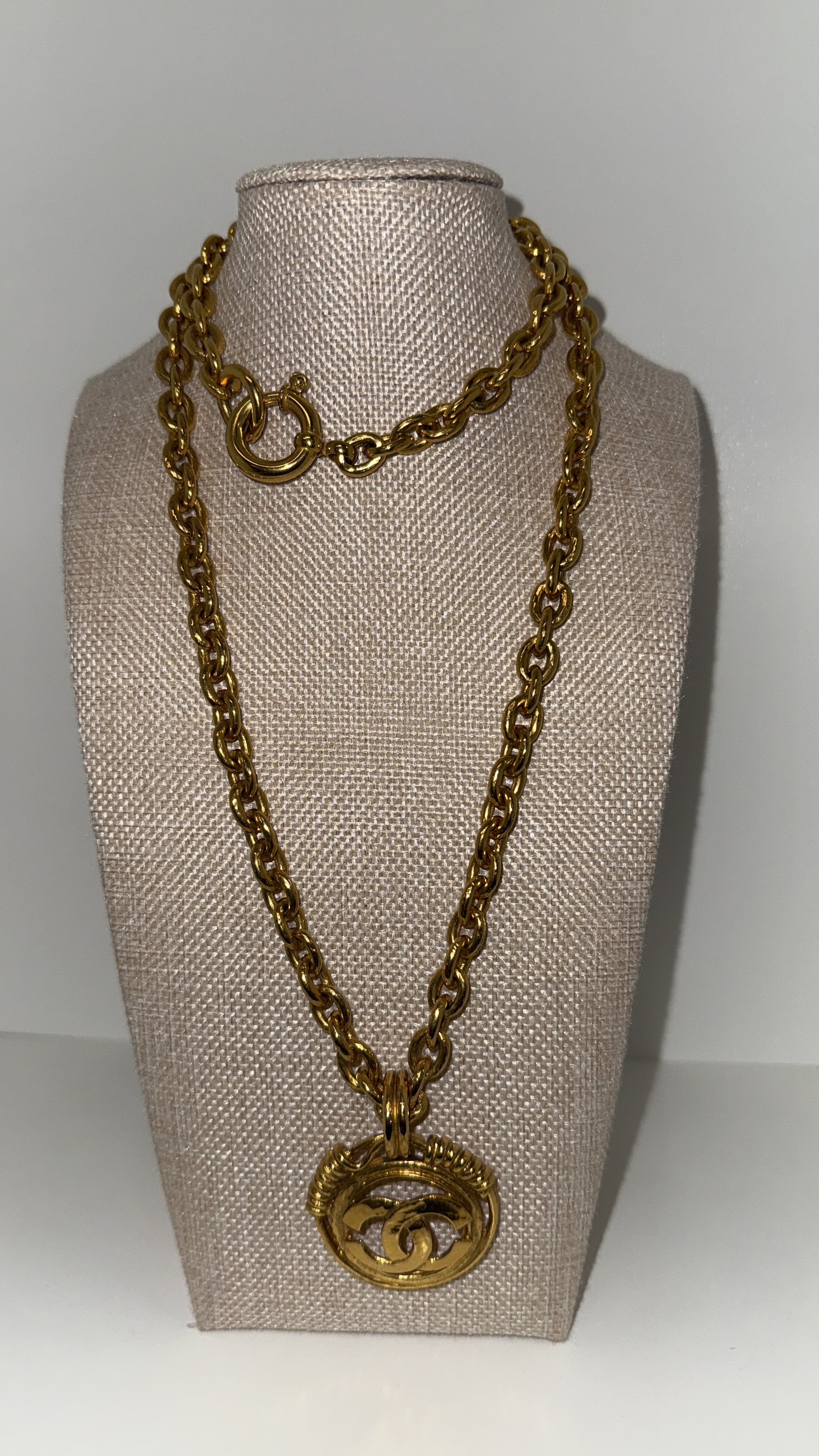 Chanel Interlocking CC Medallion Long Necklace