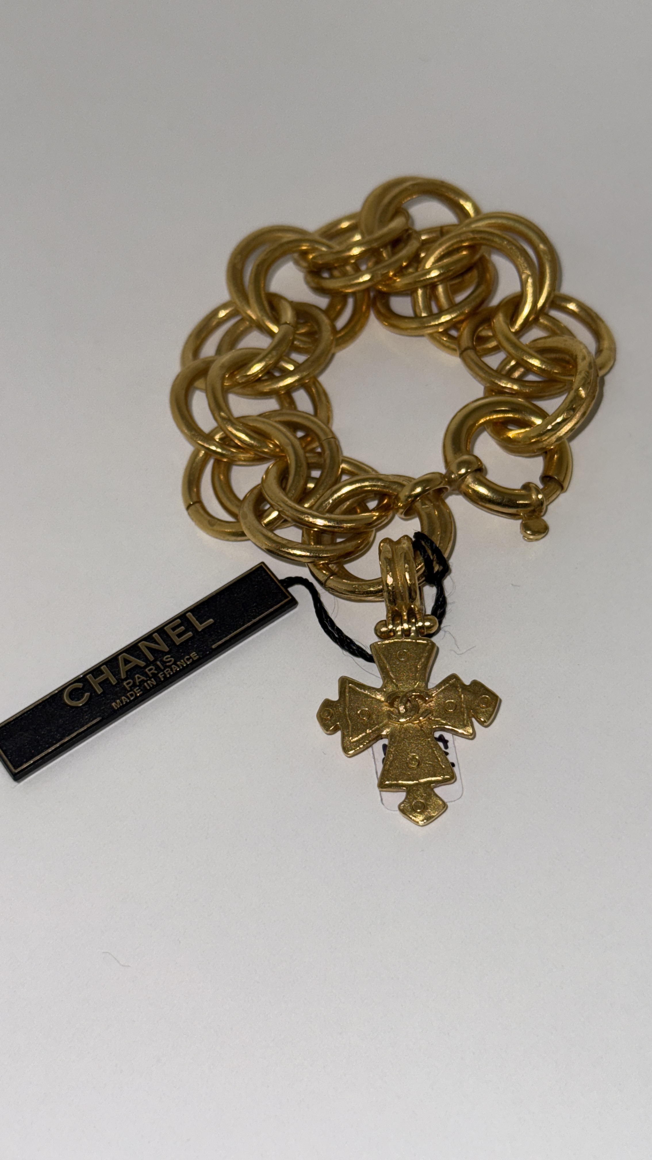 Chanel Heavy Double Link Bracelet Gold Plated
