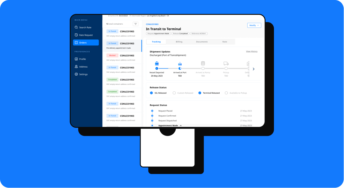 DrayEasy Web App redesign
