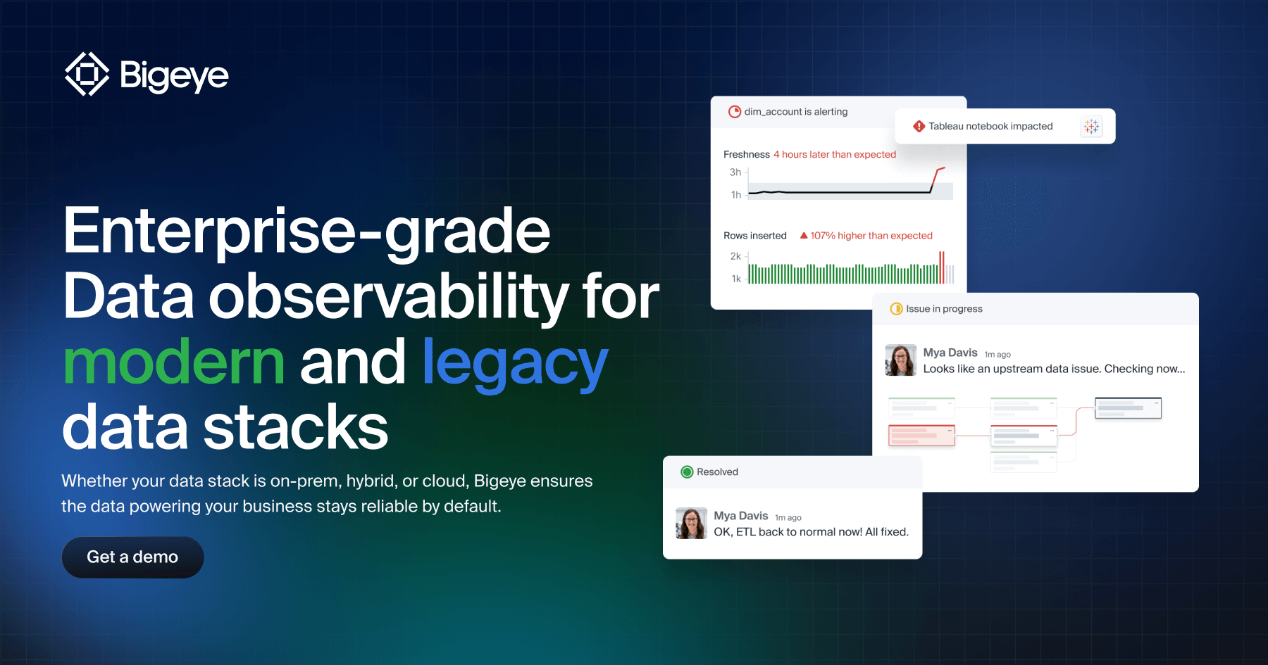 Bigeye Data Observability and AI Trust Platform - Responsible Enterprise AI