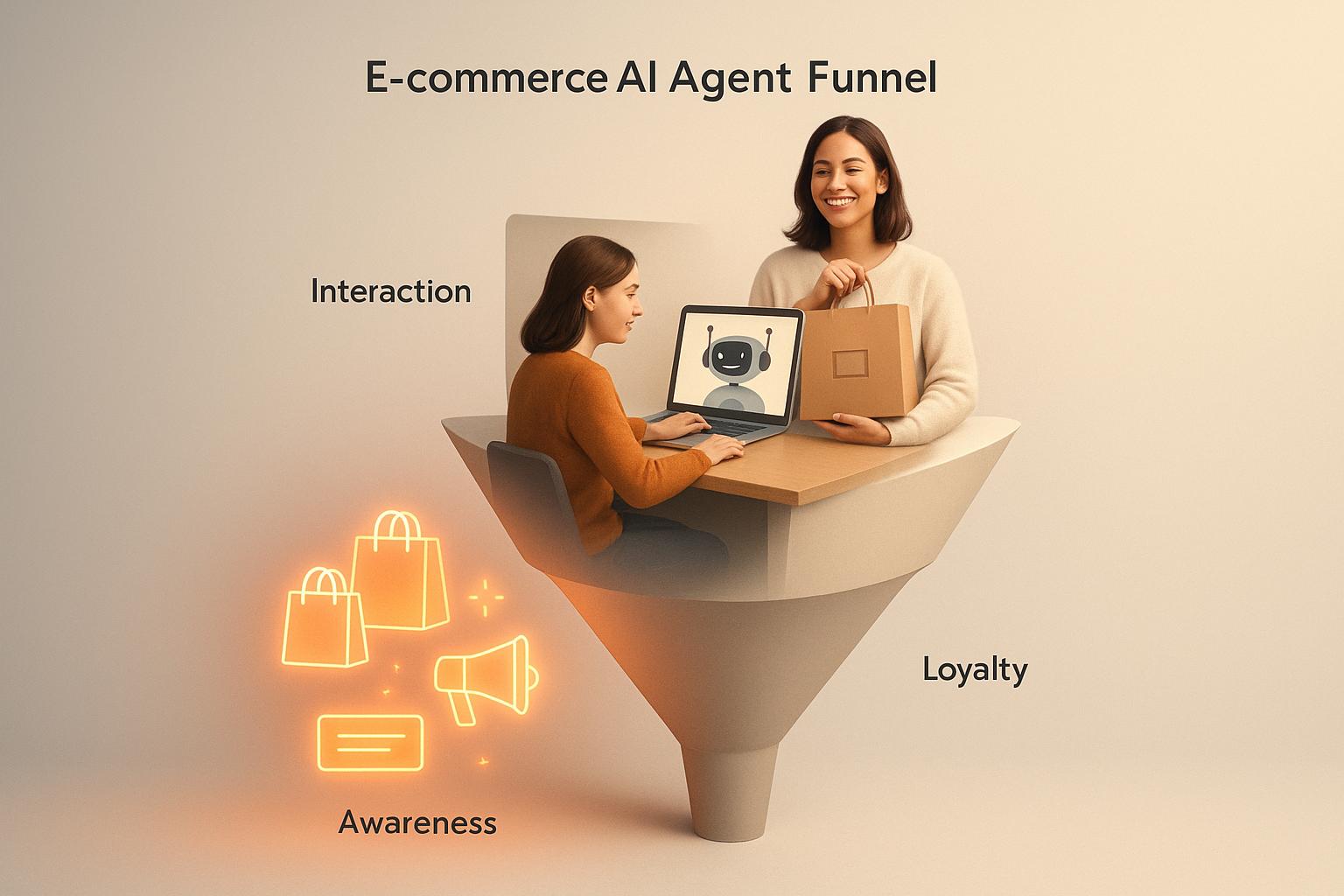 E-commerce AI Agent Funnel: Awareness → Purchase → Loyalty