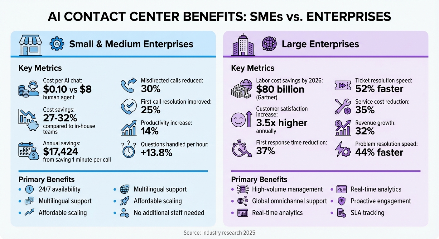 AI Contact Center Benefits: SMEs vs Enterprises Comparison