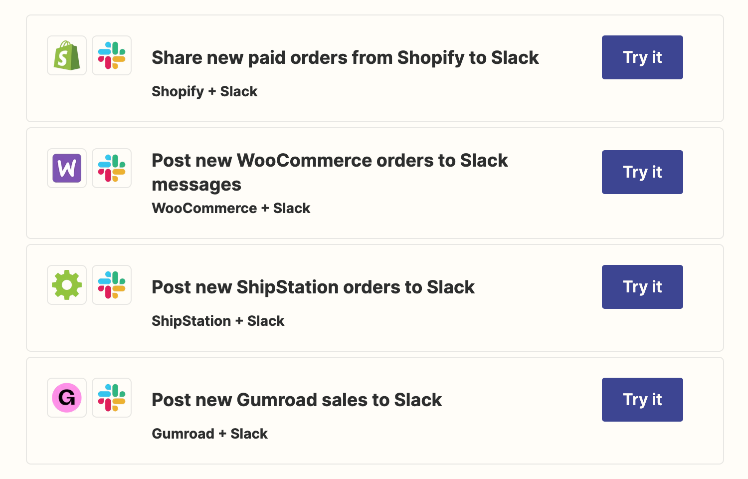 Examples how to automate e commerce with Zapier.