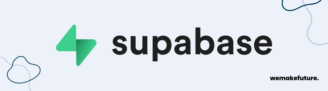 Ein Header mit dem Logo von Supabase.