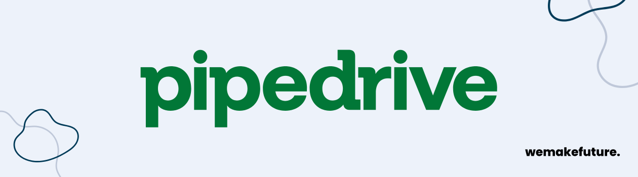 Ein Header mit dem Logo von Pipedrive.