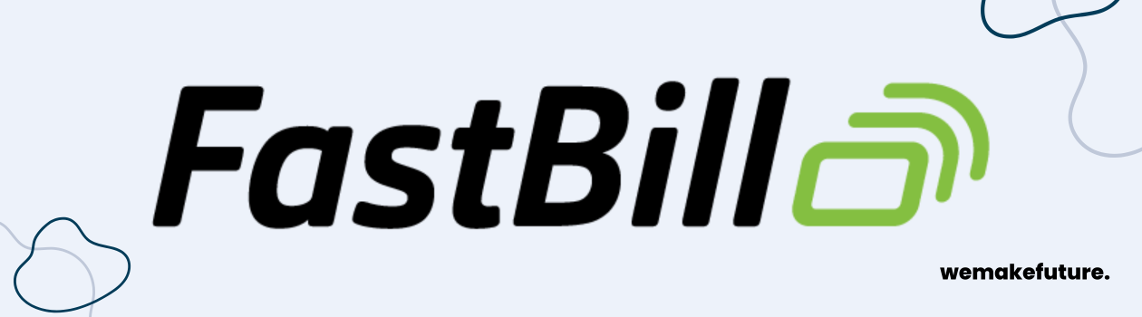 Ein Header mit dem Logo von FastBill.