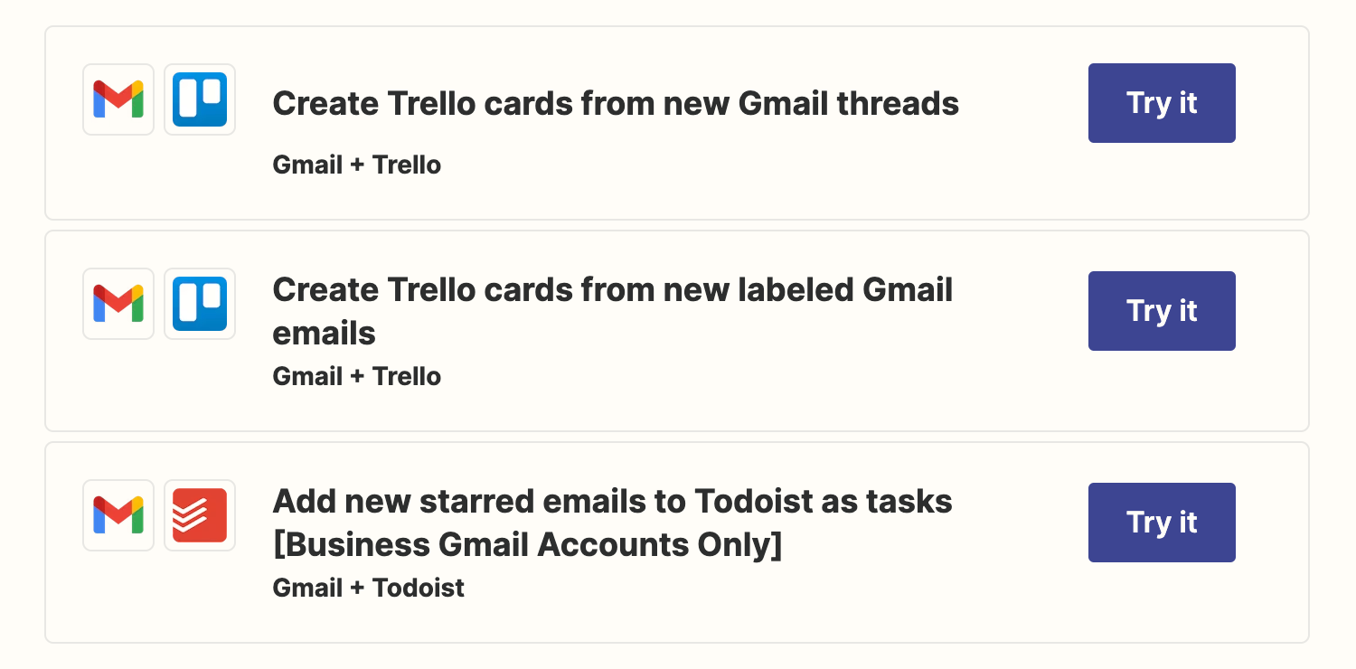Examples how to automate emails with Zapier.
