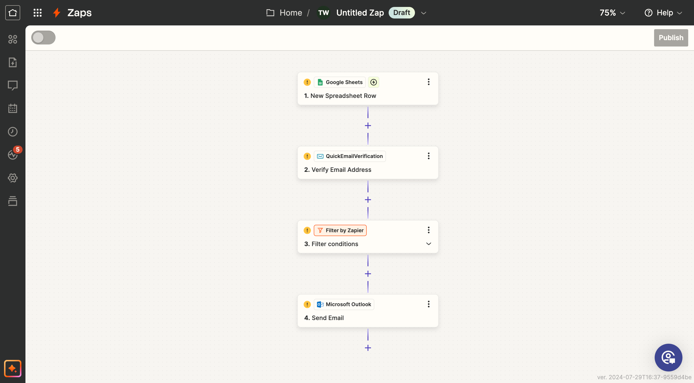 Overview of the Zapier interface