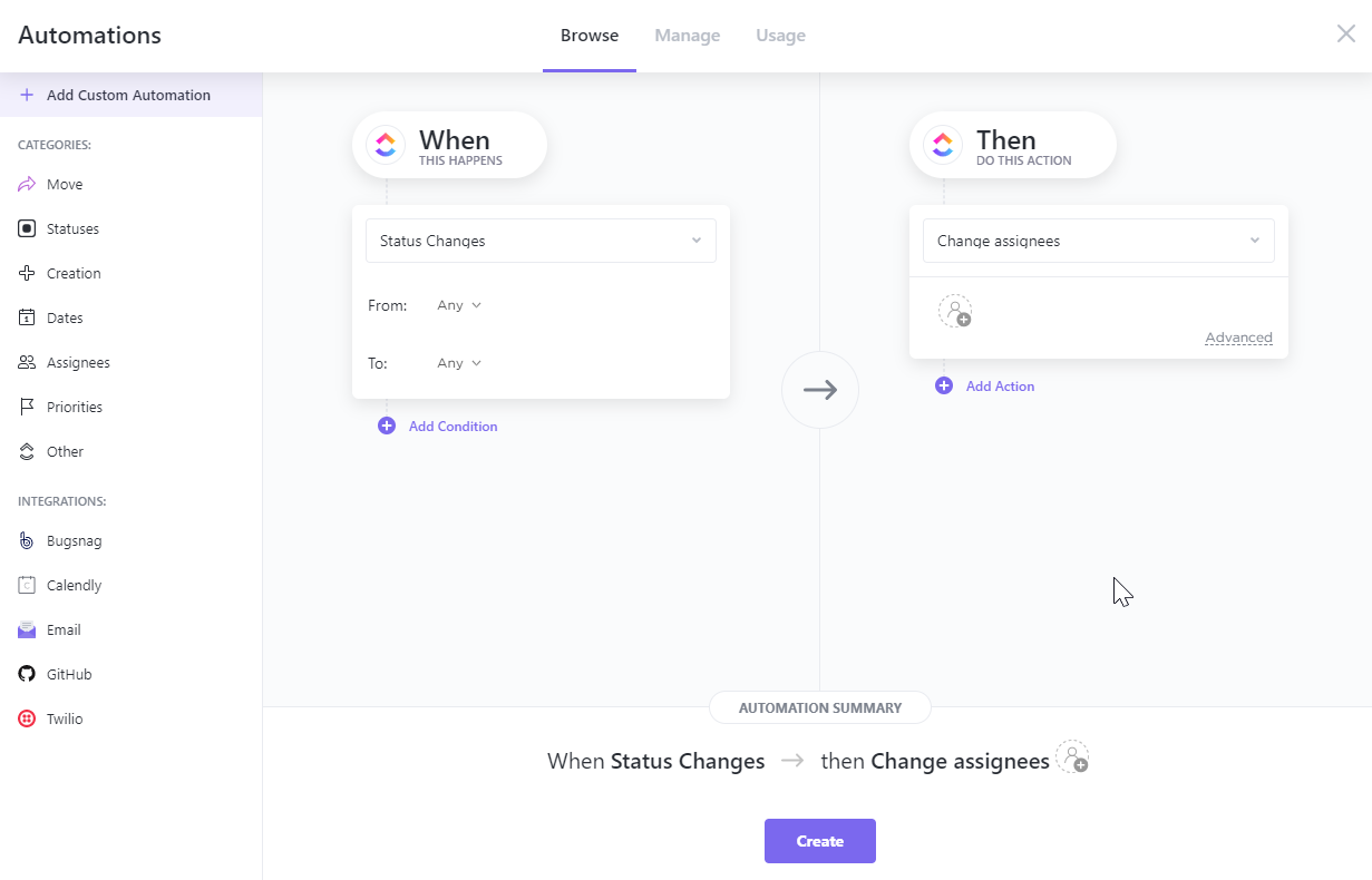 Autmation Tool Clickup