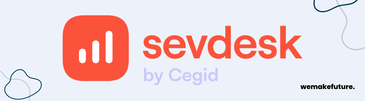 A header with the logo of sevDesk.
