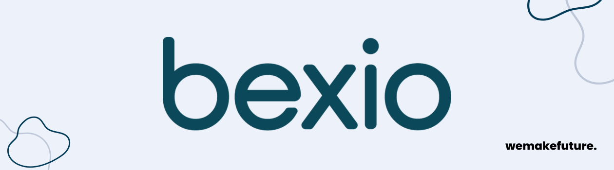 A header with the logo of bexio.