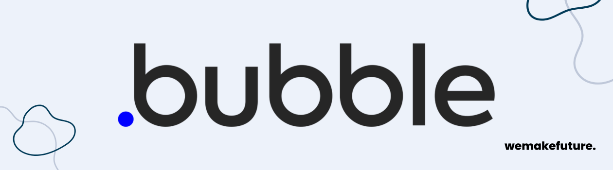 A header with the logo of Bubble.