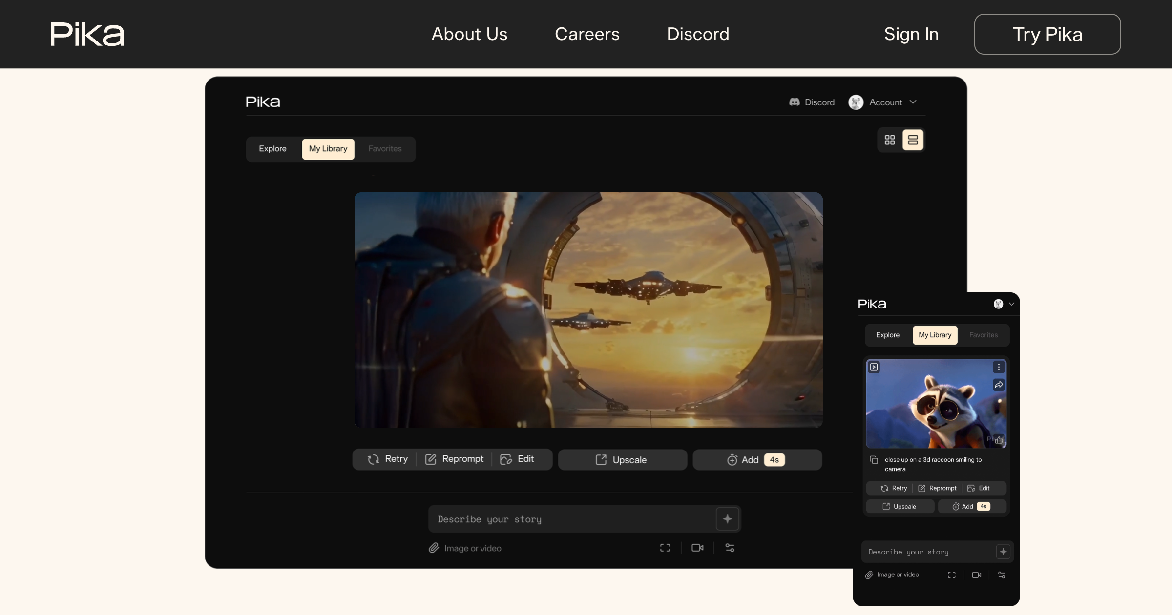 Overview of the Pika website