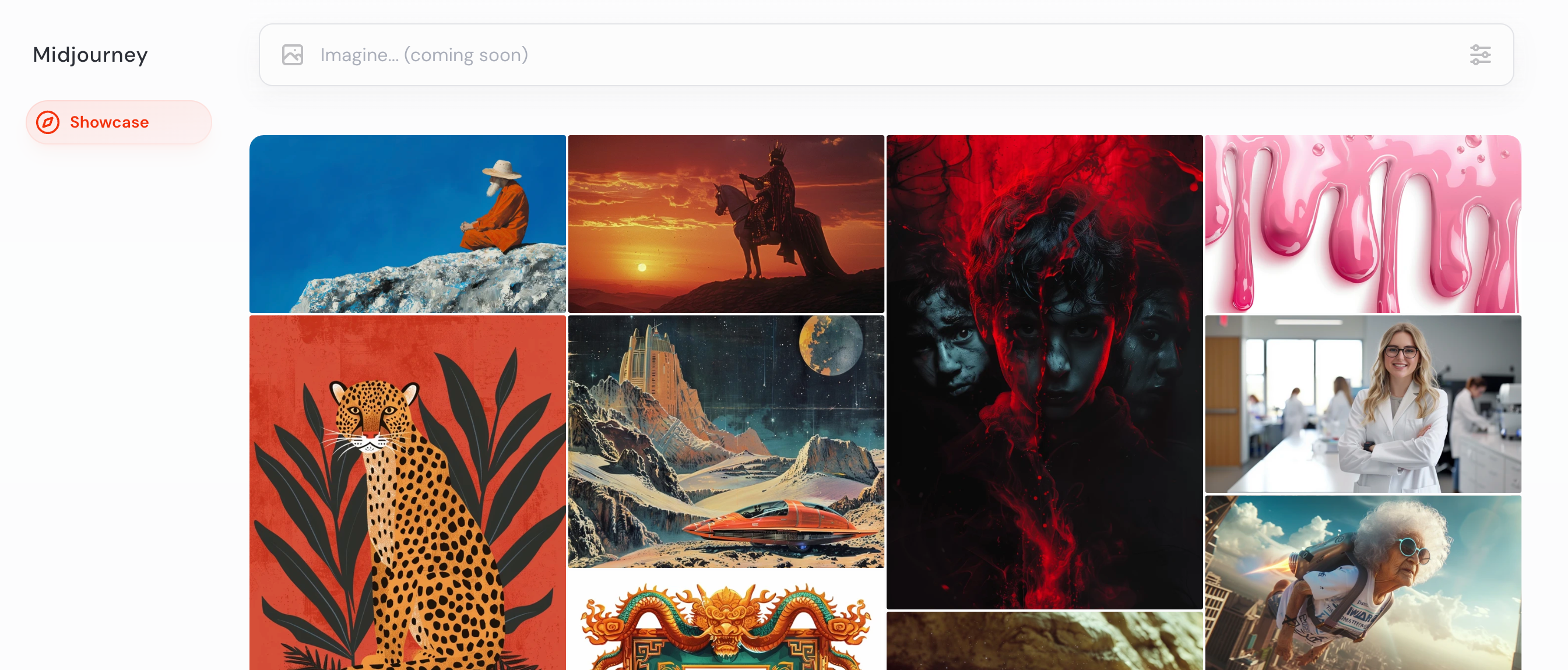 Overview of the Midjourney gallery