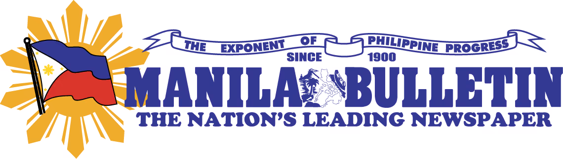 Manila Bulletin logo with Philippine flag, sun rays, and text stating it as the nation's leading newspaper.