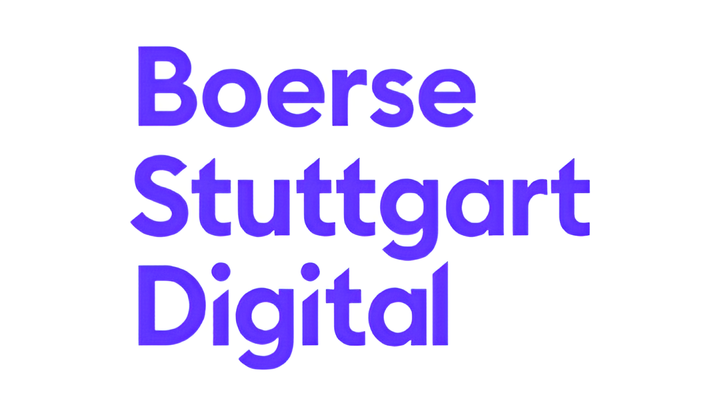 Boerse Stuttgart Digital text logo in bold blue font on a white background.