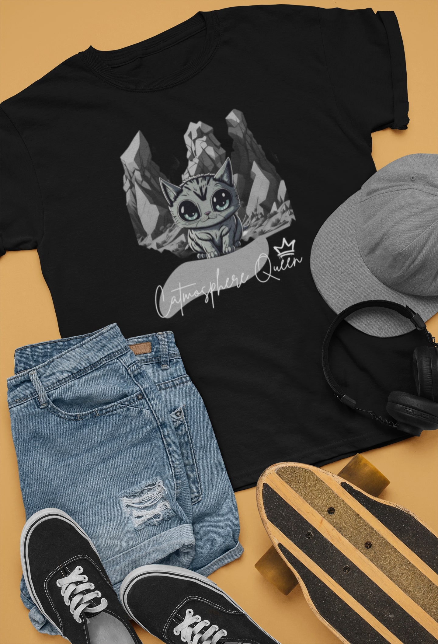 Home page cover image gallery showcasing cat t-shirts