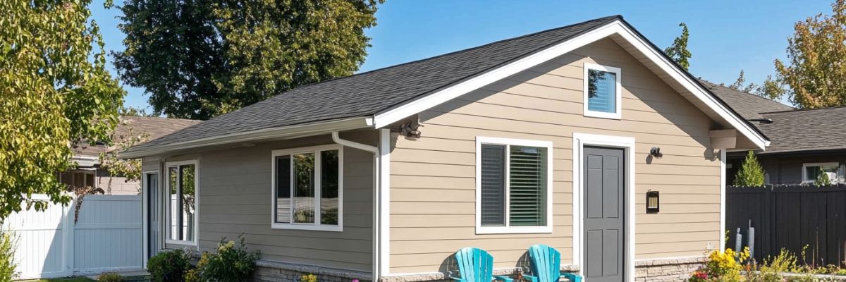Single-storey backyard coach house used as a granny flat
