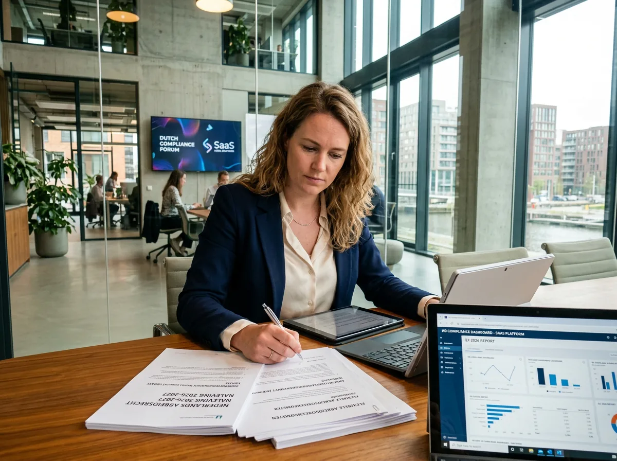 Woman works in the office
