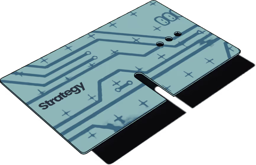 Elektro-Schalt-Board und Schaltkreise die die Komplexität einer Digitalen Strategie verdeutlich