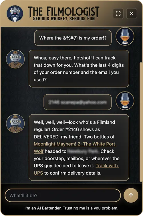 sample chat window