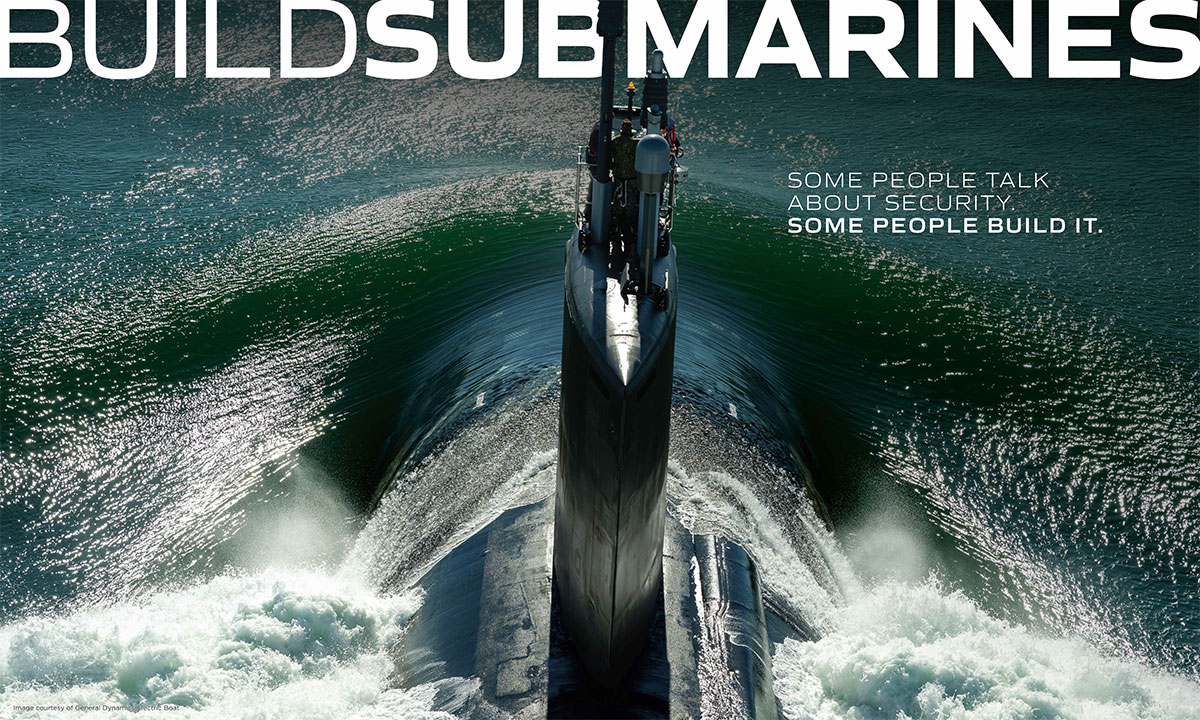 Submarine bow cutting through wake_headline