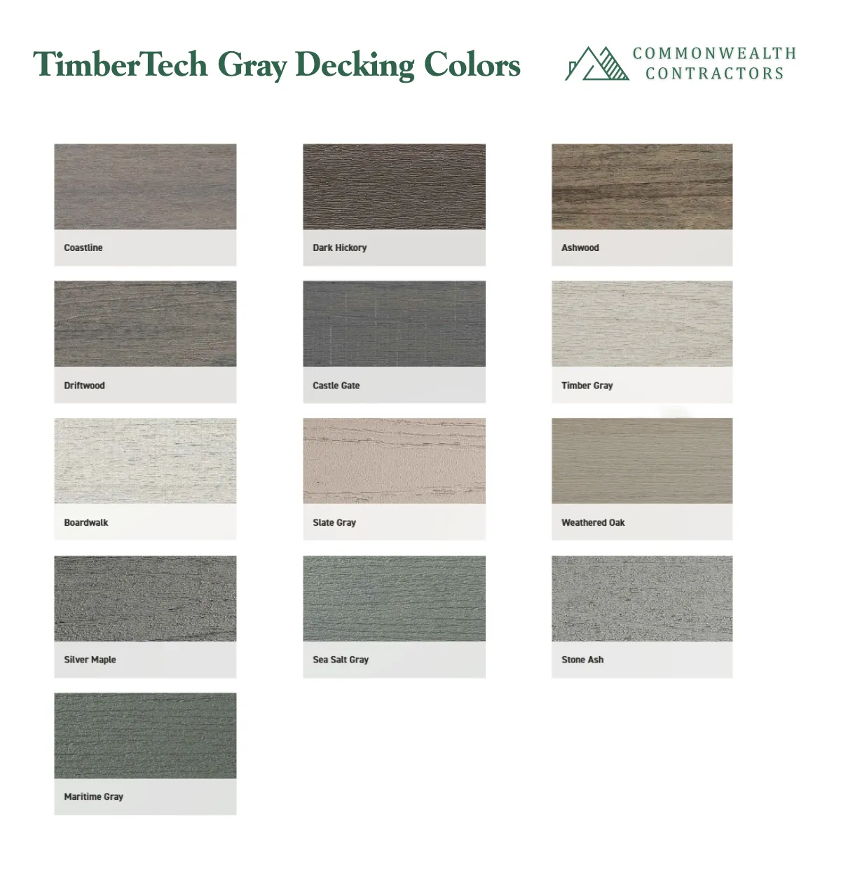 TimberTech Gray Decking Colors