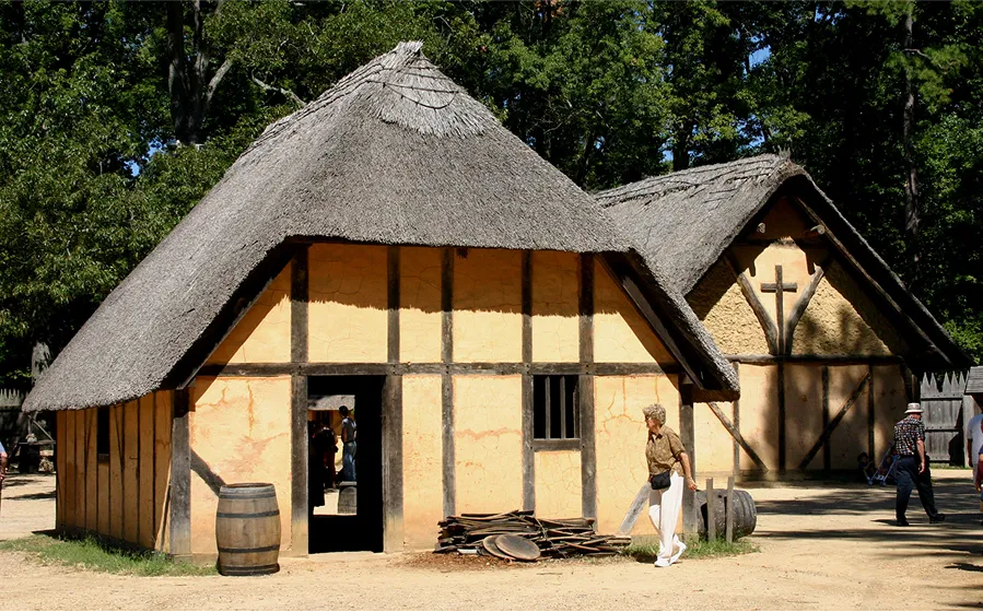 Recreation of Jamestown Plantation Home