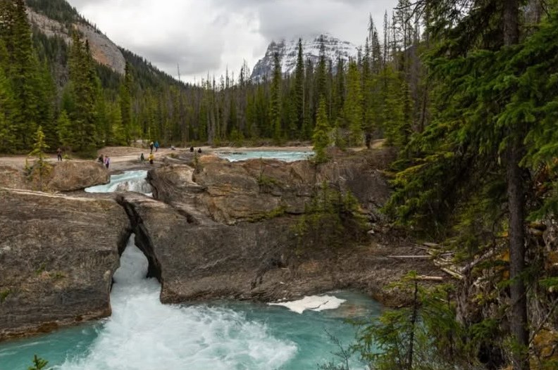 Natural Bridge in Yoho National Park near Banff