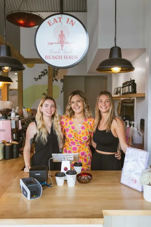 Norah Head Beach Haus cafe team behind the counter