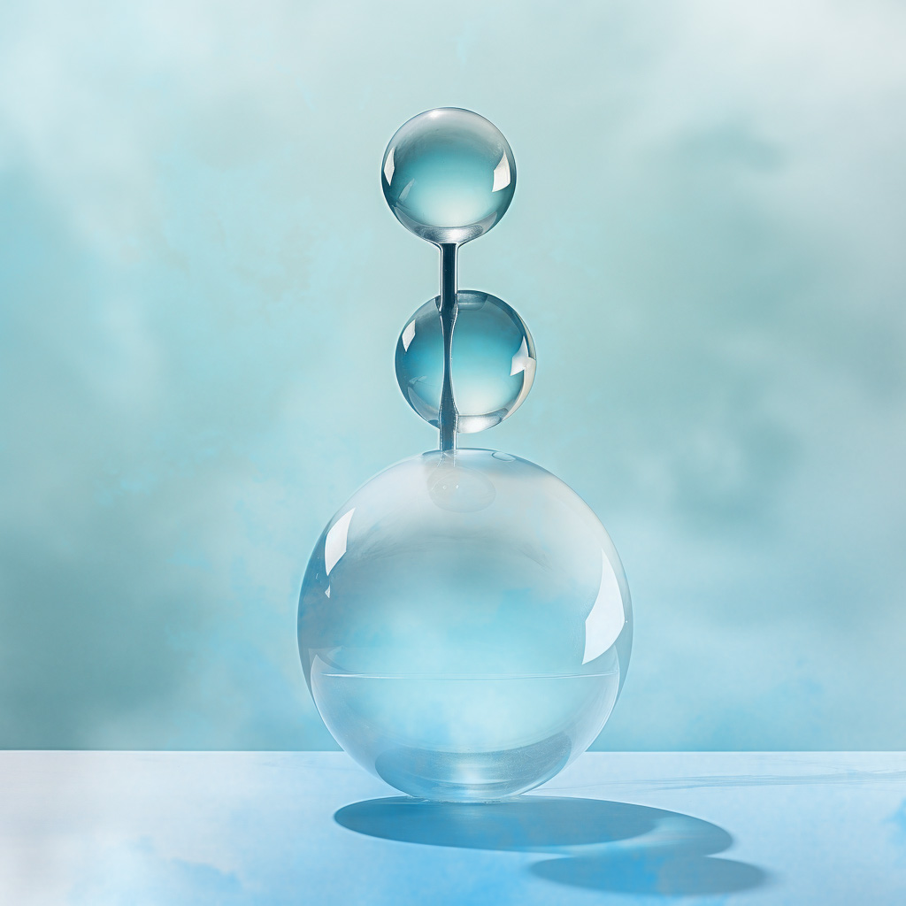 Short Coacing, Glasskugeln übereinander als Illustration für Klarheit und Entspannung