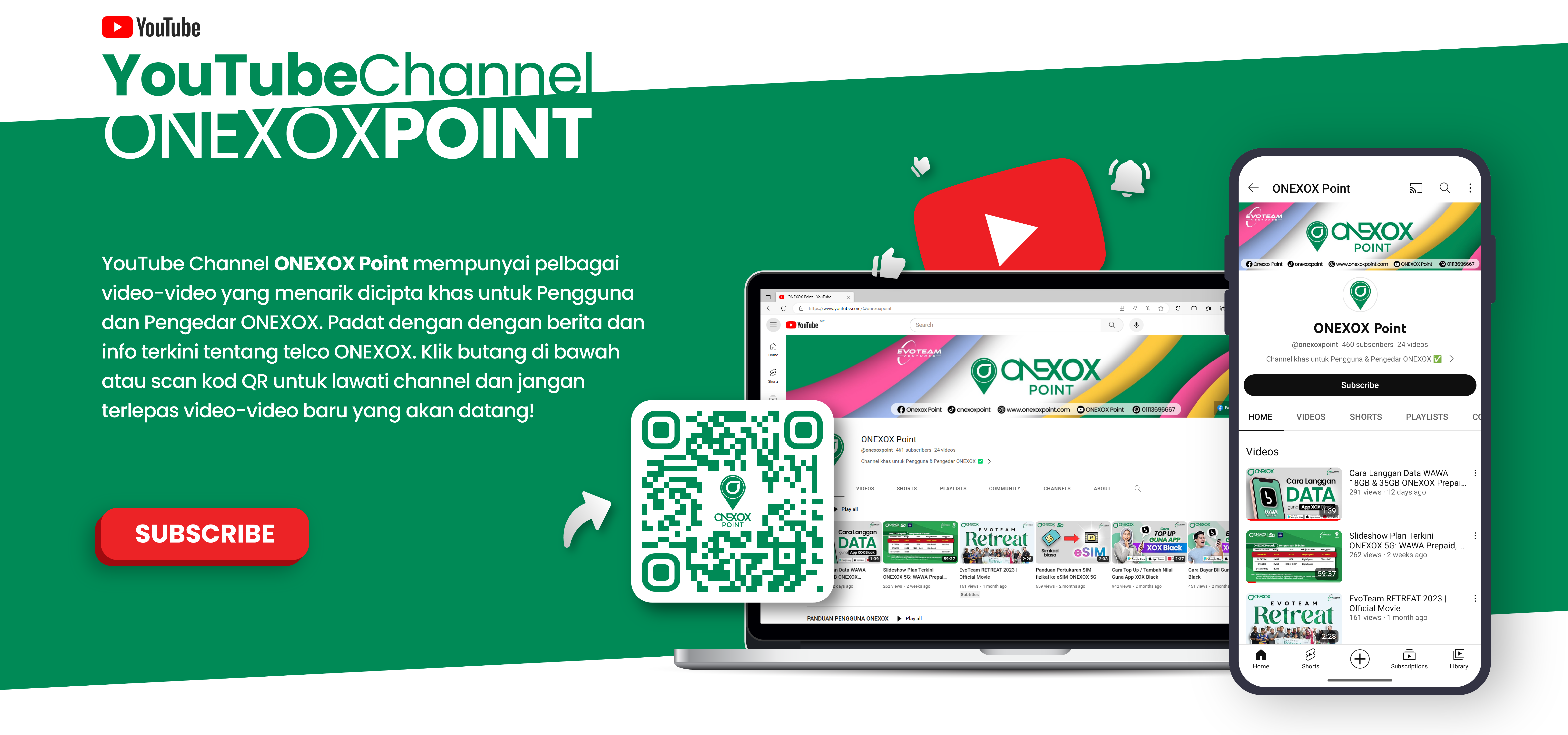 banner youtube channel onexox point