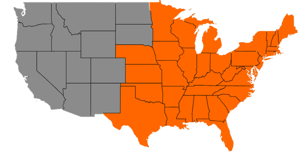RCS Trucking hiring area map for Charlotte, North Carolina